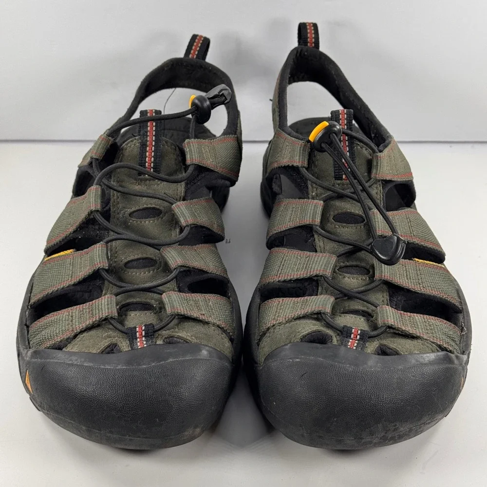 Keen Newport H2 Mens Hiking Sandals Olive Green Black Red Size 11.5 Waterproof